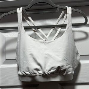 Lululemon Athletica White Strappy Sports Bra XL